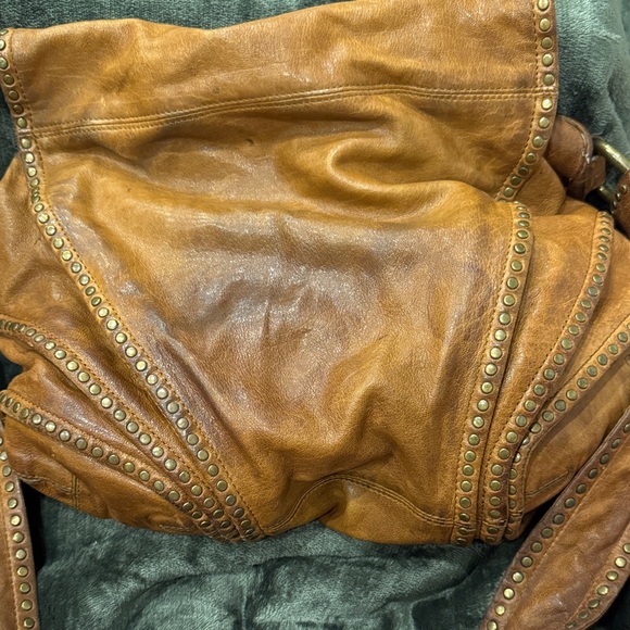 Kooba Brown Leather Studded Bag - Picture 2 of 3